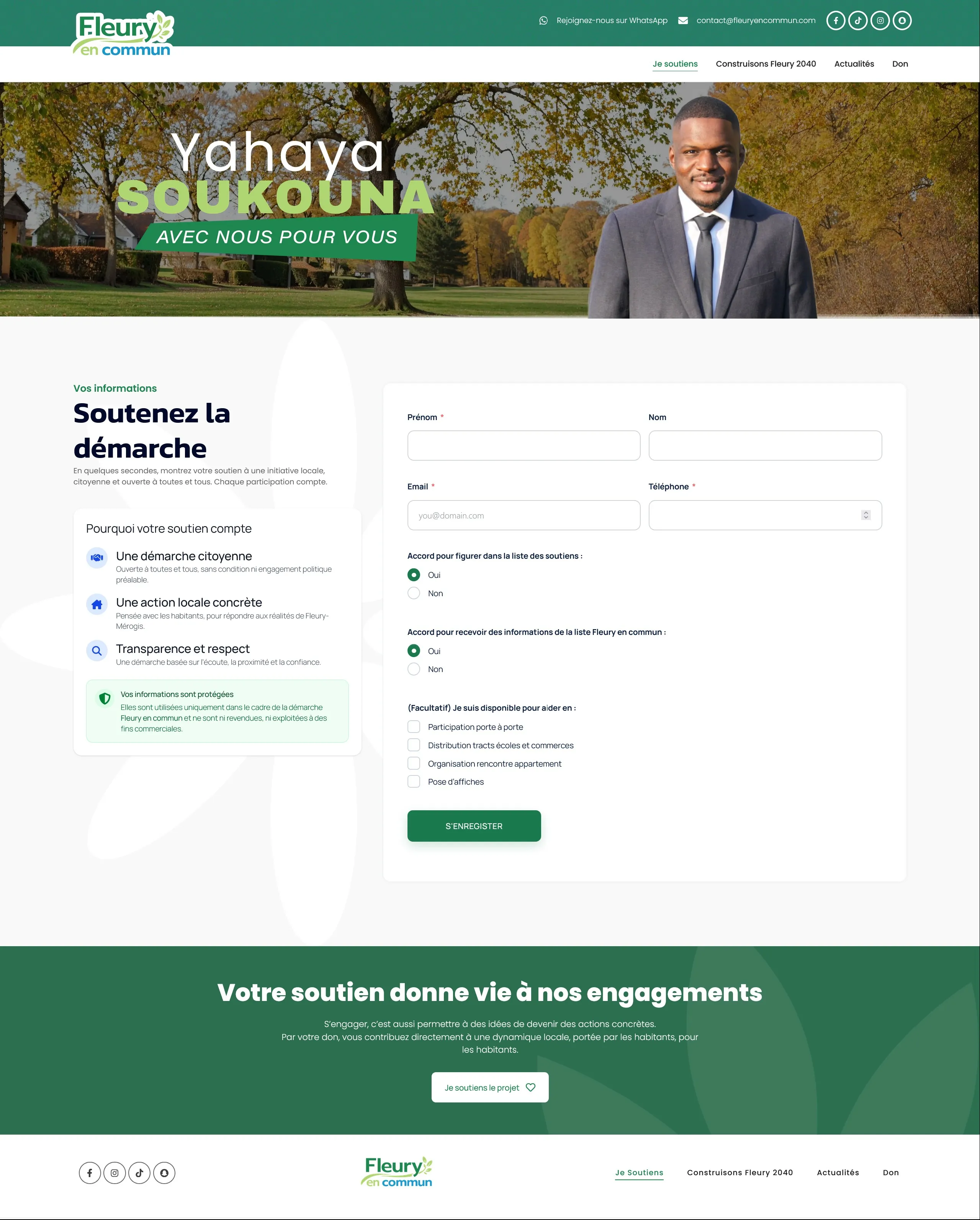 Fleury en commun - Site officiel de campagne de Yahaya Soukouna