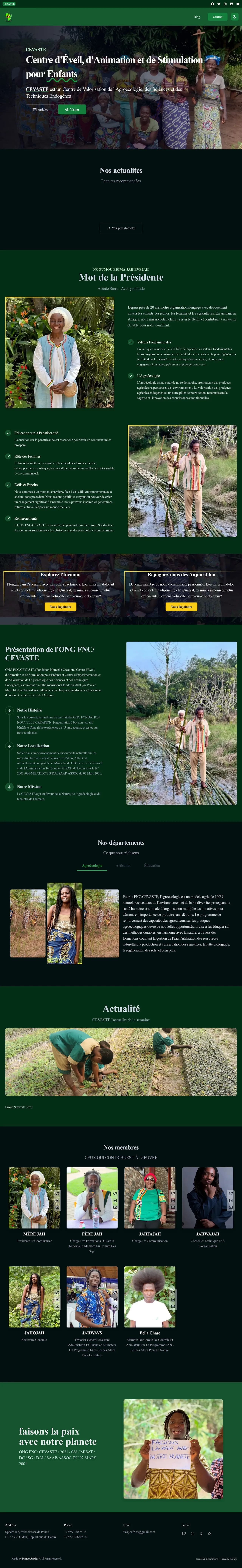 CEVASTE - Site institutionnel pour une fondation dédiée à la valorisation des talents