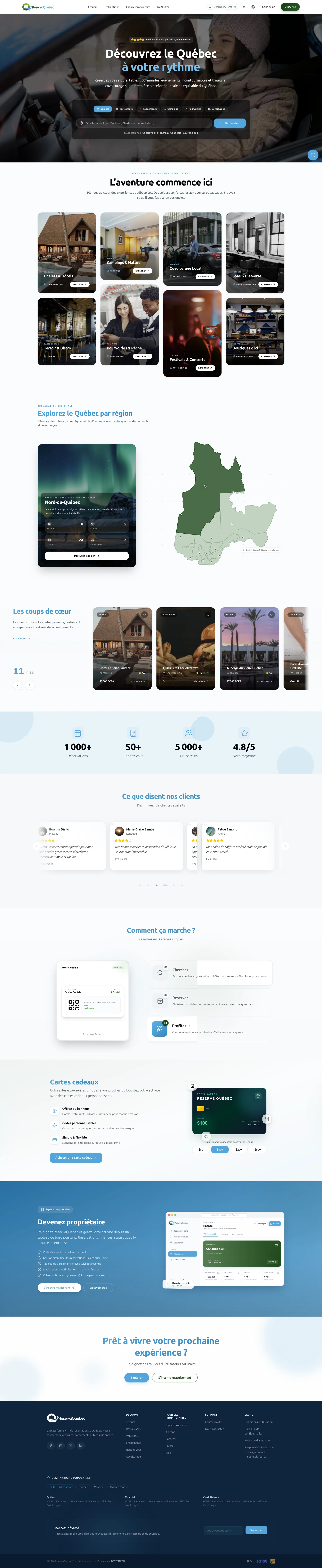 ReservaQuébec - Super-App Touristique et de Services du Québec