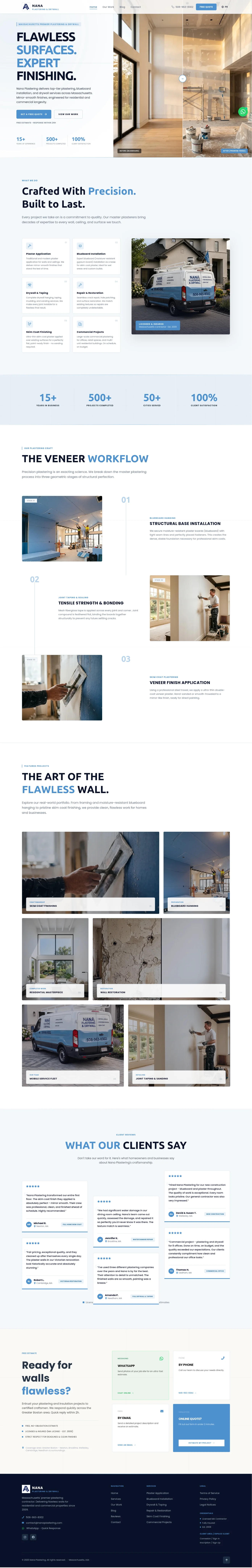 Nana Plastering & Drywall - Website